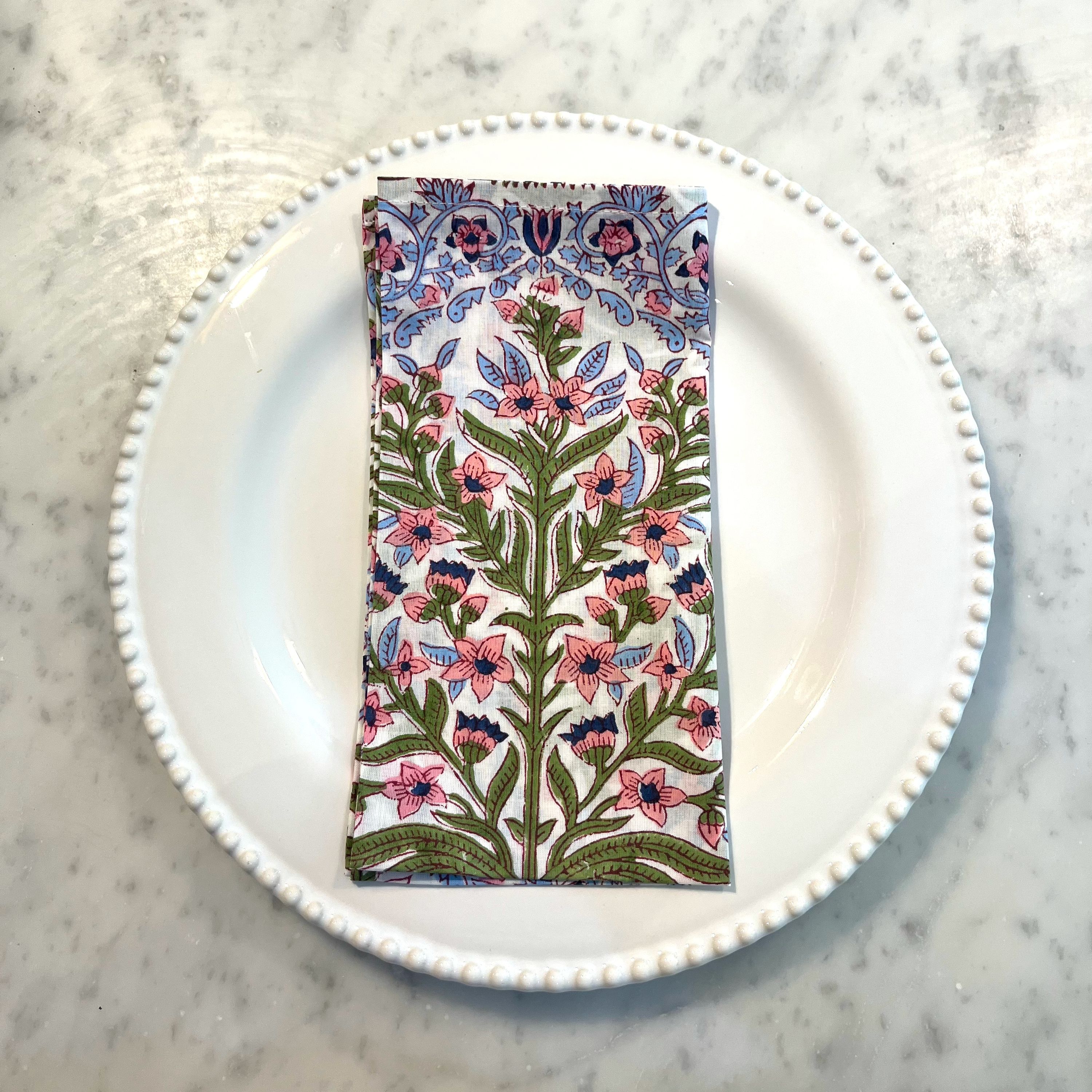 LIGHTWEIGHT NAPKINS - PINK POSY
