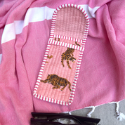 COTTON GLASSES CASE - PINK TIGER