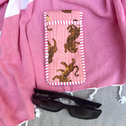 COTTON GLASSES CASE - PINK TIGER