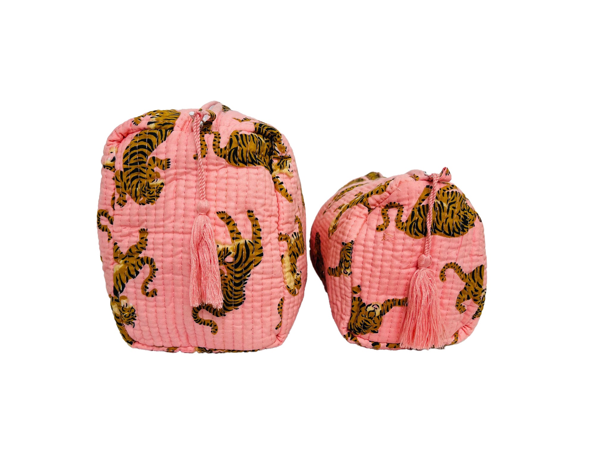 COTTON WASH BAG - PINK TIGER