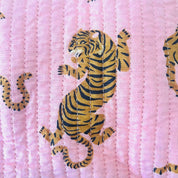 WASH BAG + MAKE UP POUCH SET - PINK TIGER