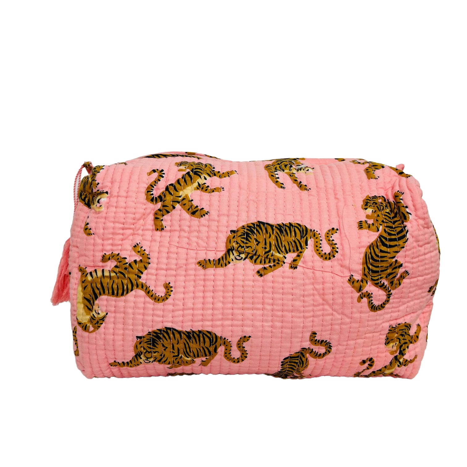 COTTON WASH BAG - PINK TIGER