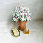 SHOWER CAP - PINK TRELLIS