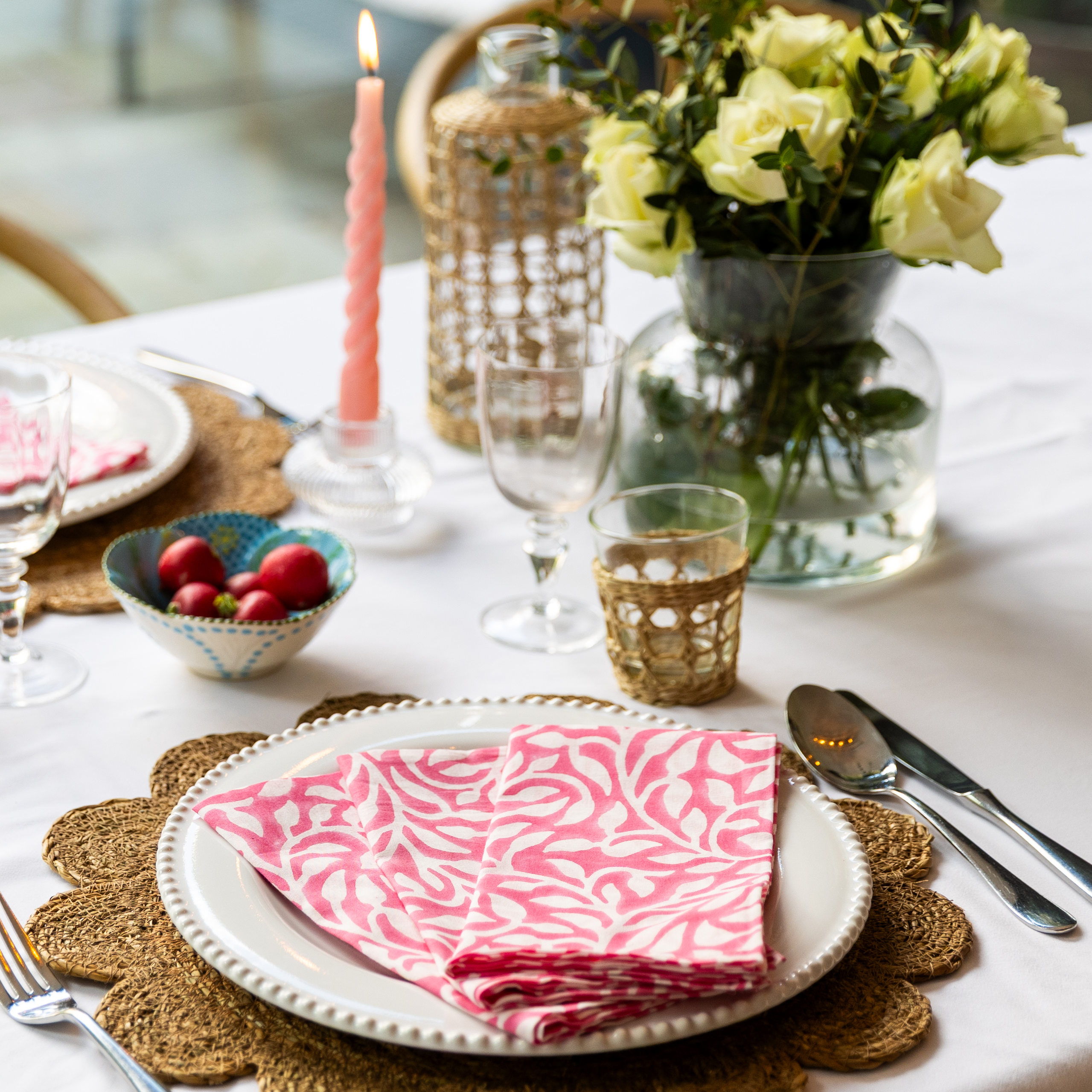 LIGHTWEIGHT NAPKINS - PINK BLUSH