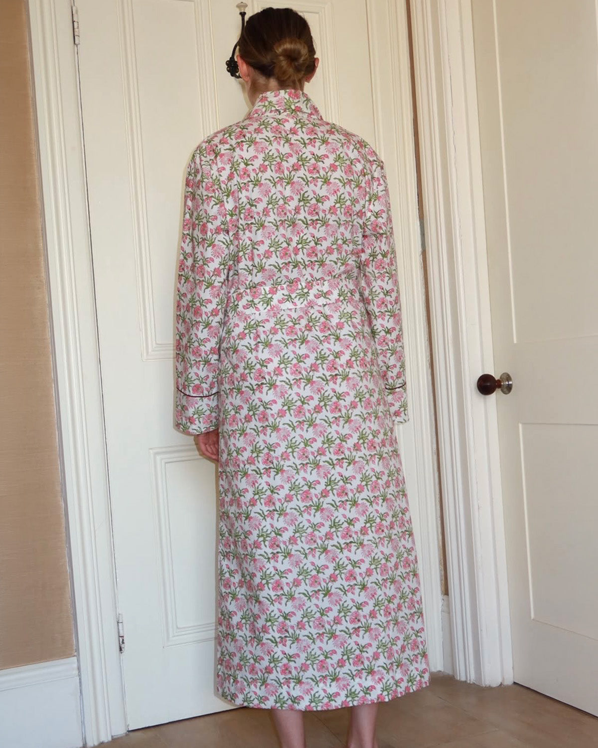 SIGNATURE COTTON ROBE - PINK WILDFLOWERS