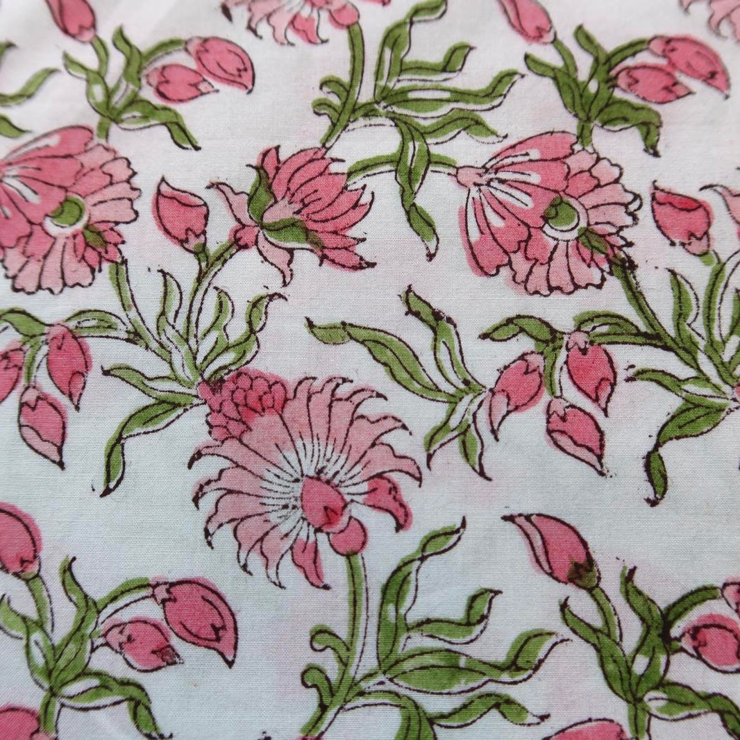 SIGNATURE COTTON ROBE - PINK WILDFLOWERS