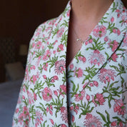 SIGNATURE COTTON ROBE - PINK WILDFLOWERS
