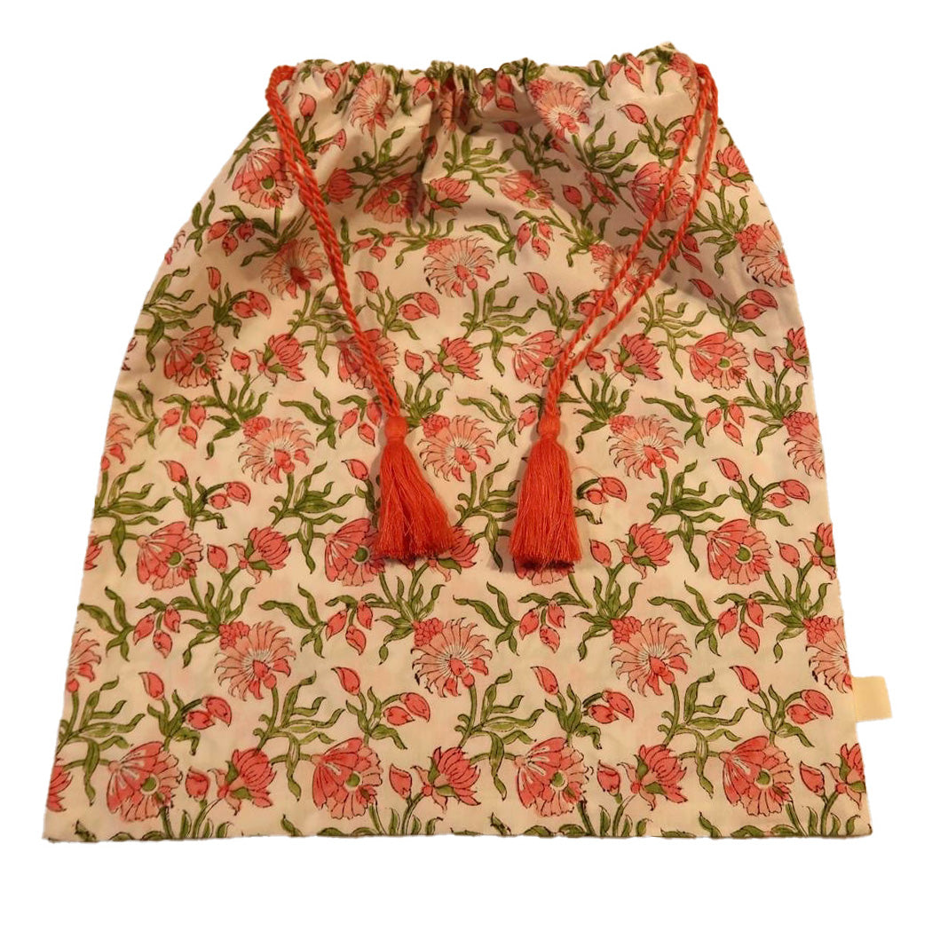SIGNATURE COTTON ROBE - PINK WILDFLOWERS