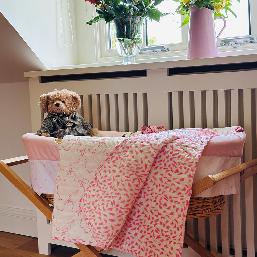 BABY QUILT - PINK BOW