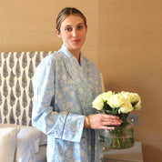 SIGNATURE COTTON ROBE - POWDER BLUE