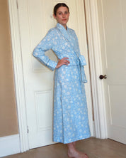 SIGNATURE COTTON ROBE - POWDER BLUE