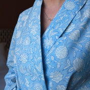 SIGNATURE COTTON ROBE - POWDER BLUE