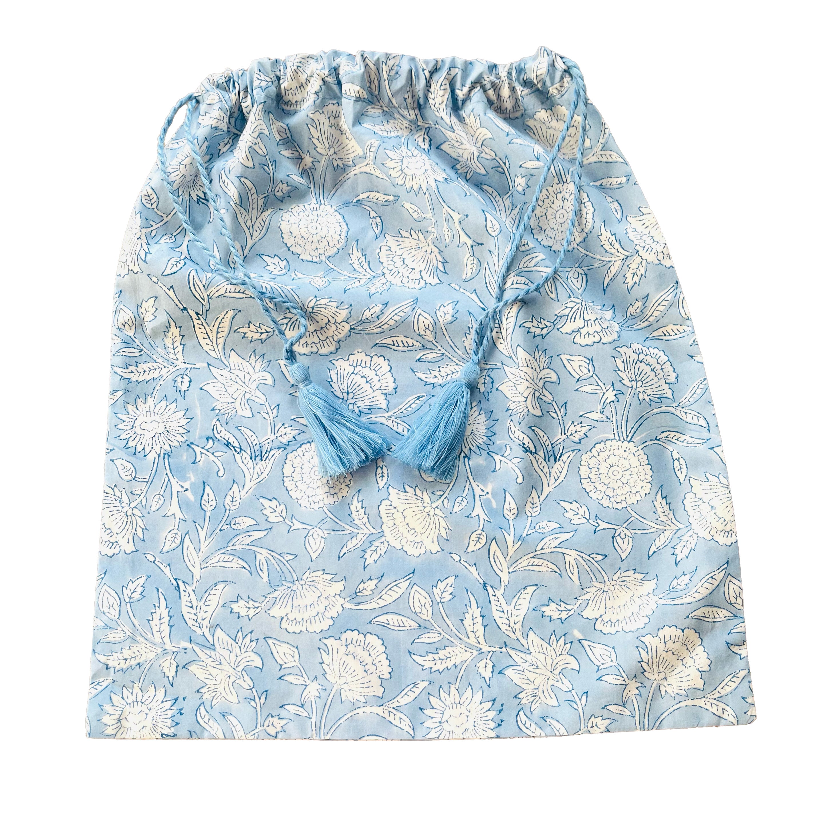 SIGNATURE COTTON ROBE - POWDER BLUE