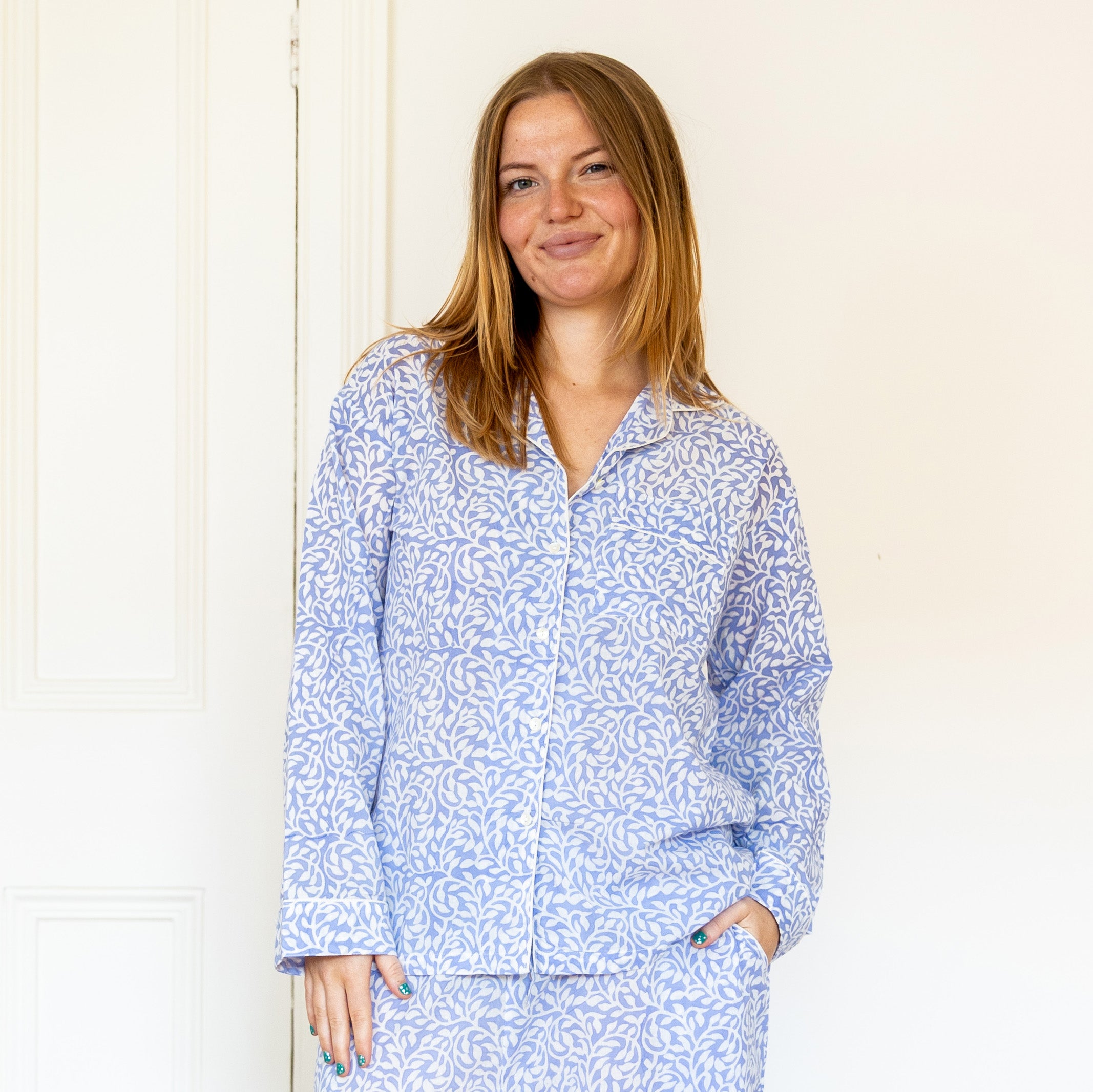 COTTON PYJAMAS - POWDER BLUE