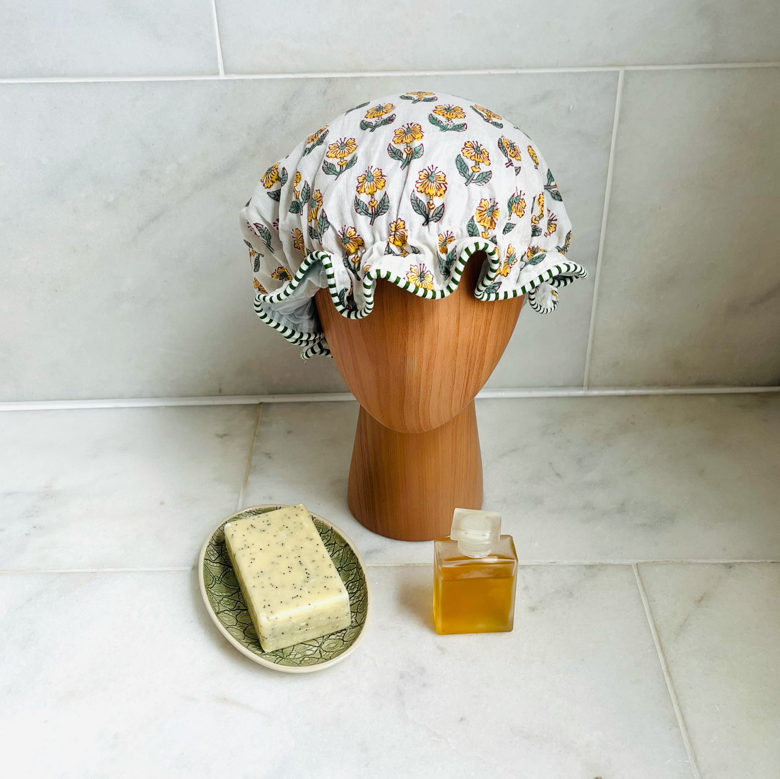 SHOWER CAP - YELLOW PRIMROSE