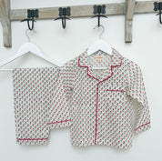 CHILDREN'S PYJAMAS - RED ROSEBUD
