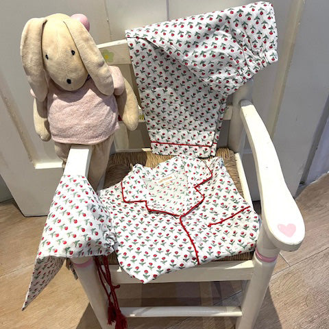 CHILDREN'S PYJAMAS - RED ROSEBUD