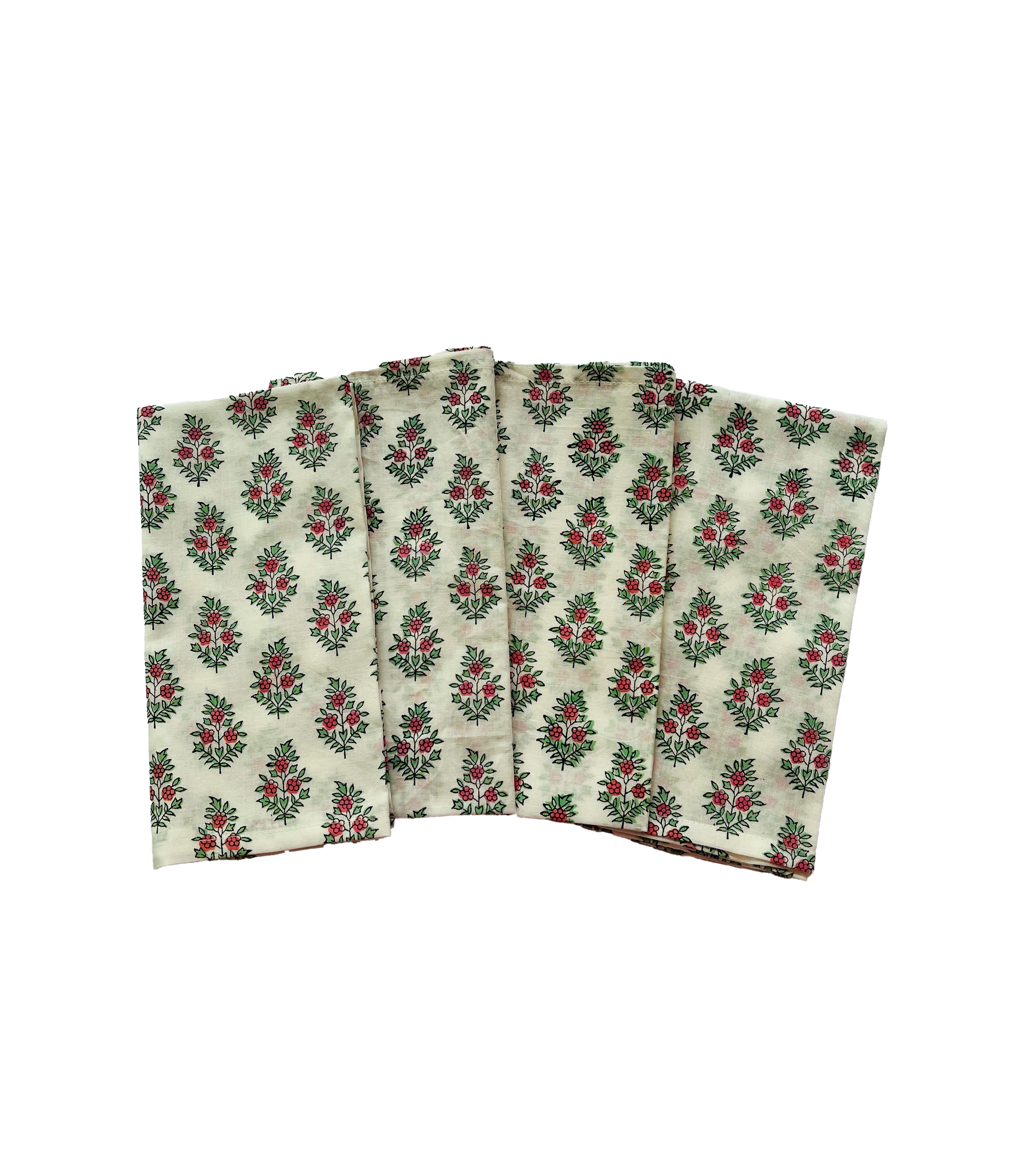 COTTON NAPKINS - ROSE SPRIG