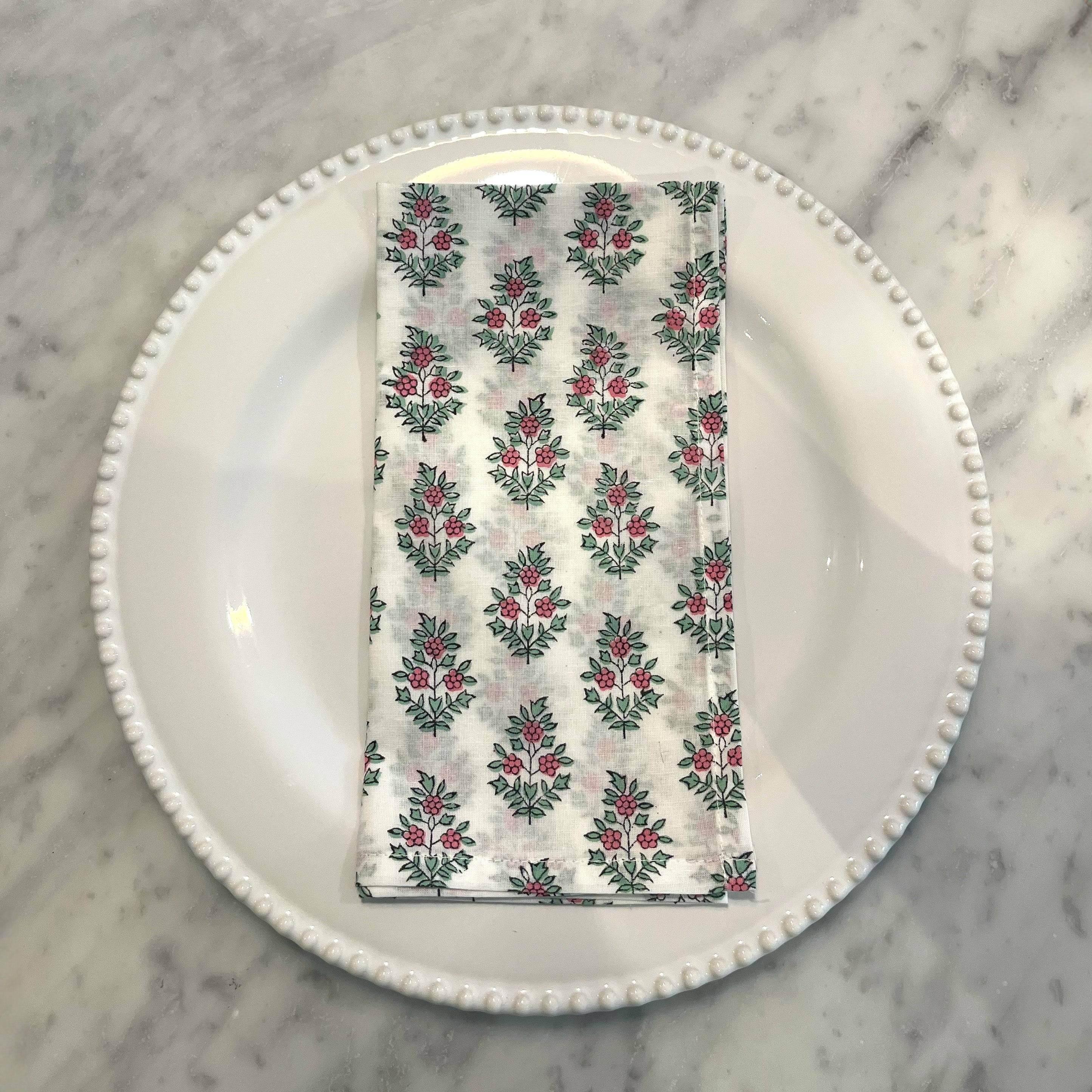 LIGHTWEIGHT NAPKINS - ROSE SPRIG