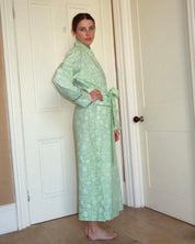 SIGNATURE COTTON ROBE - SAGE GREEN