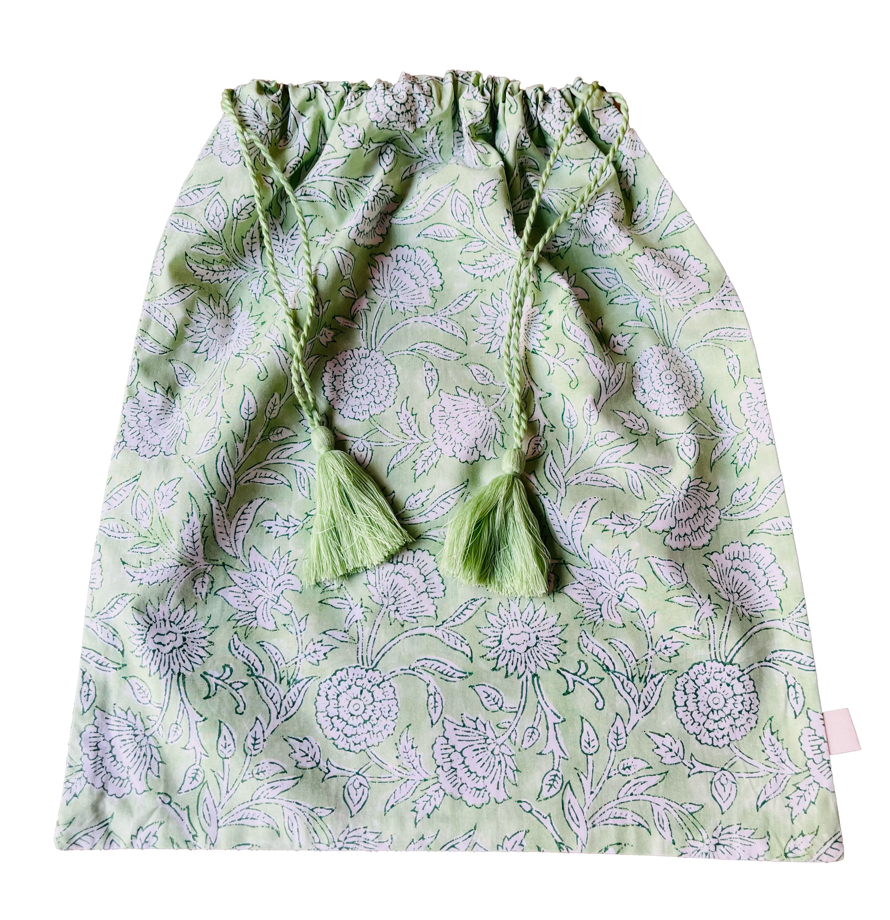SIGNATURE COTTON ROBE - SAGE GREEN