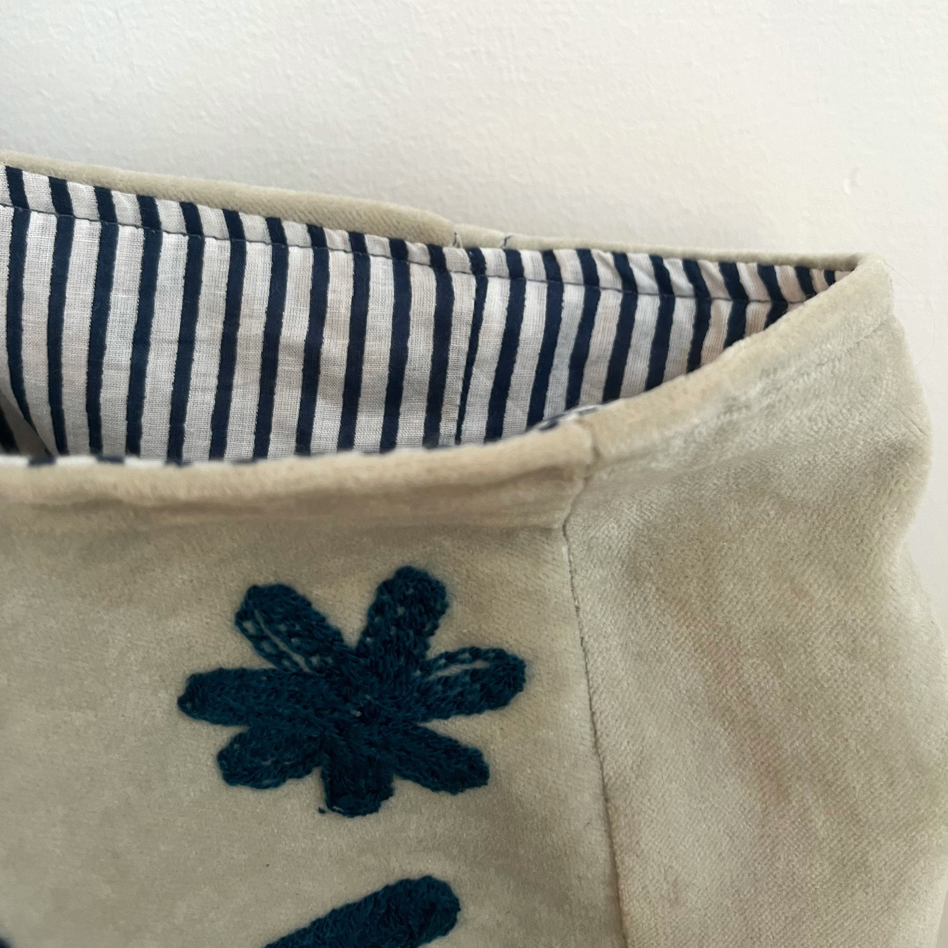 VELVET LOVE BAG- SAGE GREY AND BLUE