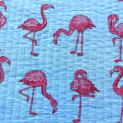 LAPTOP CASE - SKY BLUE AND PINK FLAMINGO