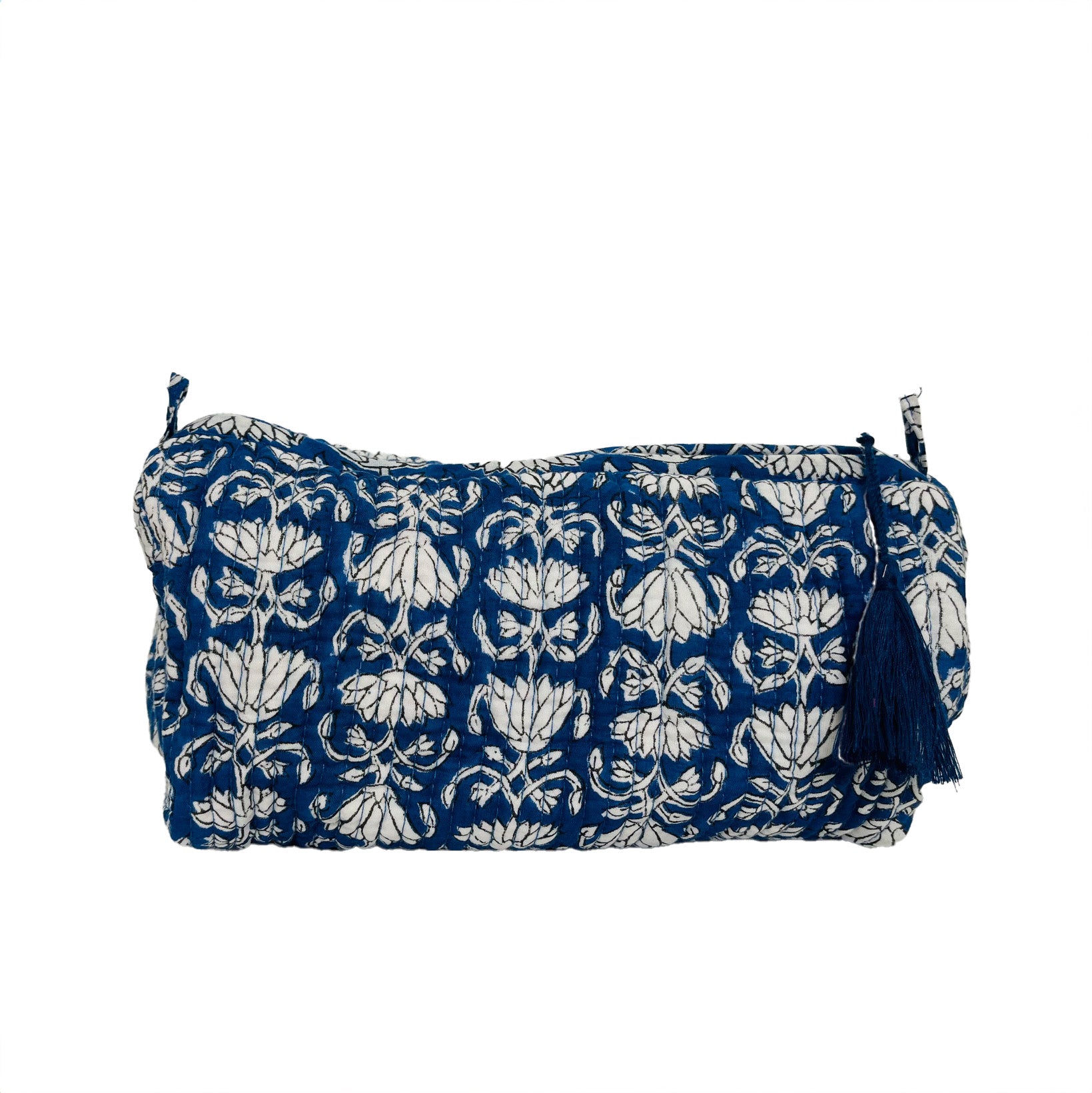 COTTON WASH BAG - BLUE LOTUS