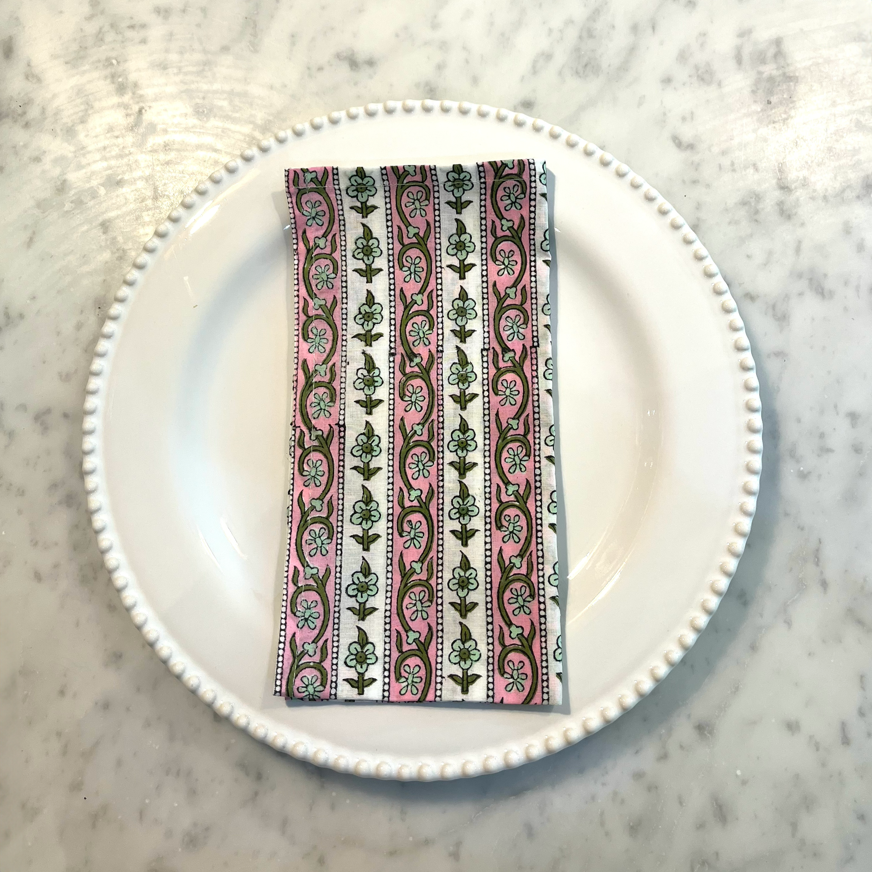 LIGHTWEIGHT NAPKINS - FLORAL STRIPE