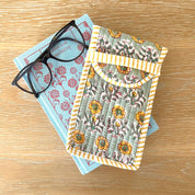 COTTON GLASSES CASE - SUNFLOWER