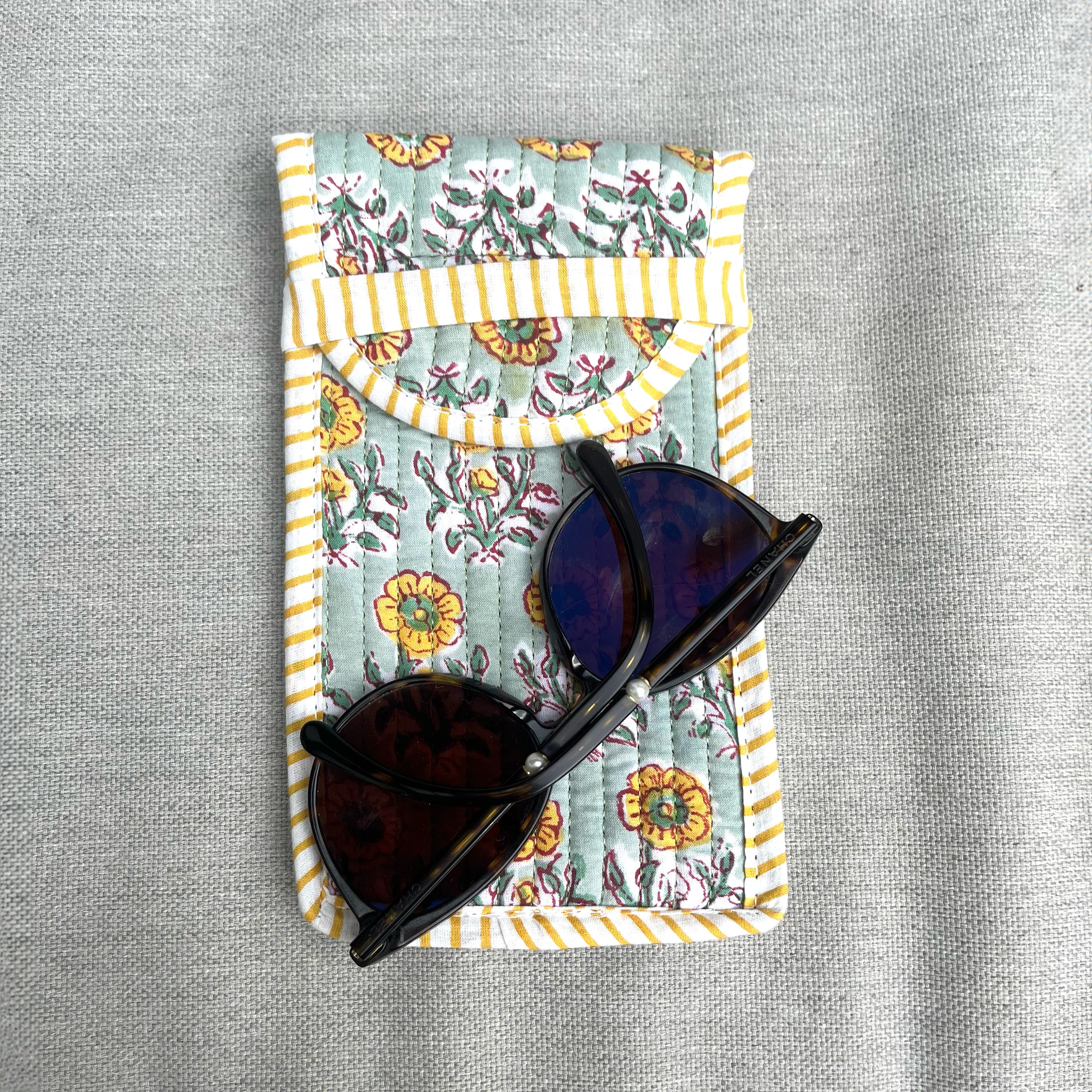 COTTON GLASSES CASE - SUNFLOWER