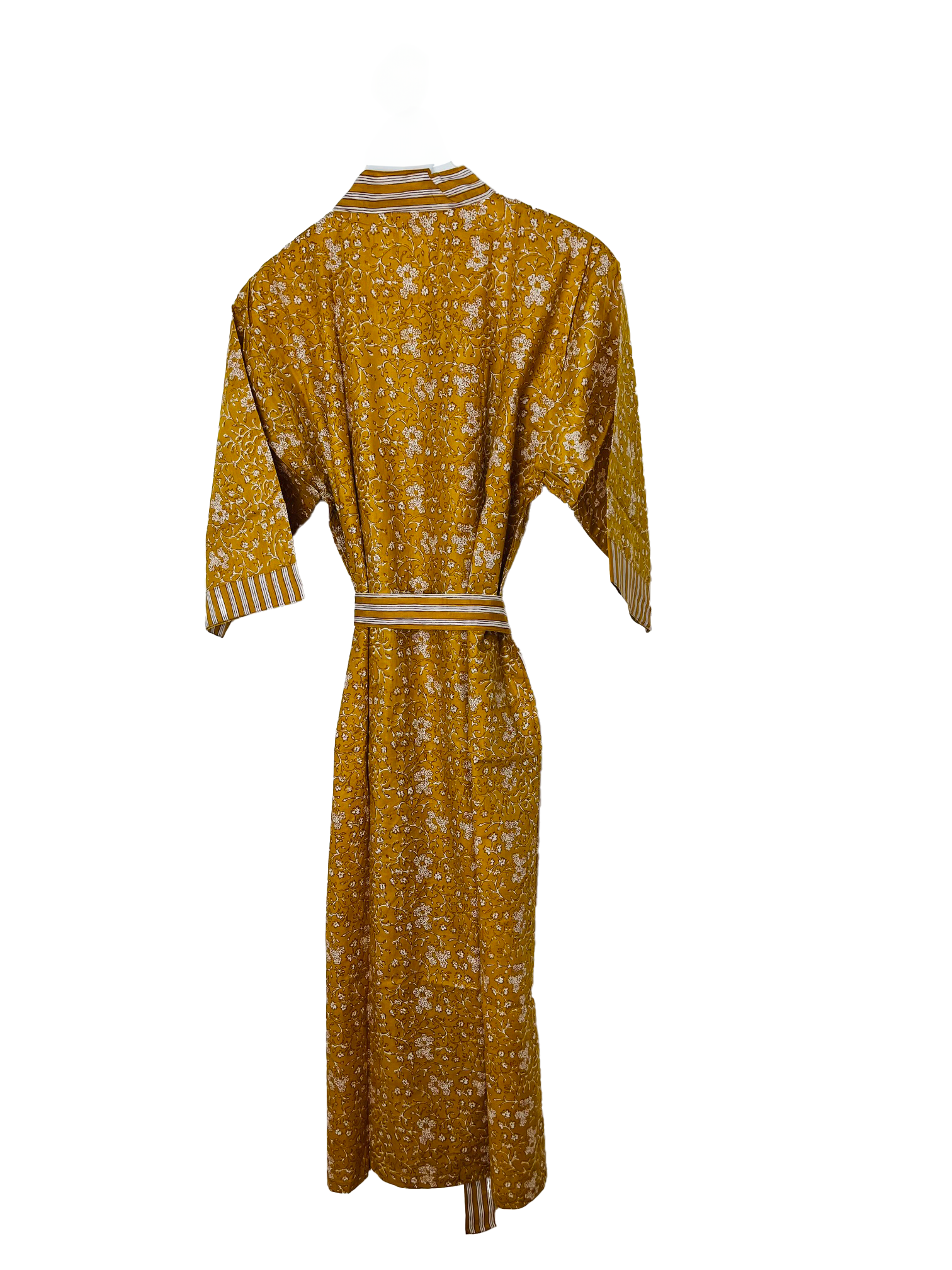 HAND PRINTED ROBE - TURMERIC