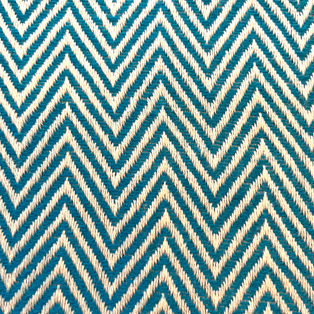 WOOL BLEND BLANKET - TURQUOISE