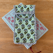 COTTON GLASSES CASE - PALE TURQUOISE