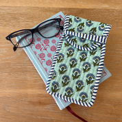 COTTON GLASSES CASE - PALE TURQUOISE
