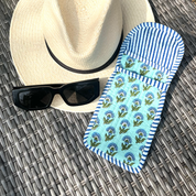 COTTON GLASSES CASE - PALE TURQUOISE