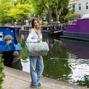WEEKEND BAG - BLOOMING PINK AND TURQUOISE
