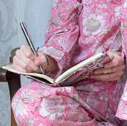 COTTON PYJAMAS & HANDMADE PAPER JOURNAL - PINK BLUSH