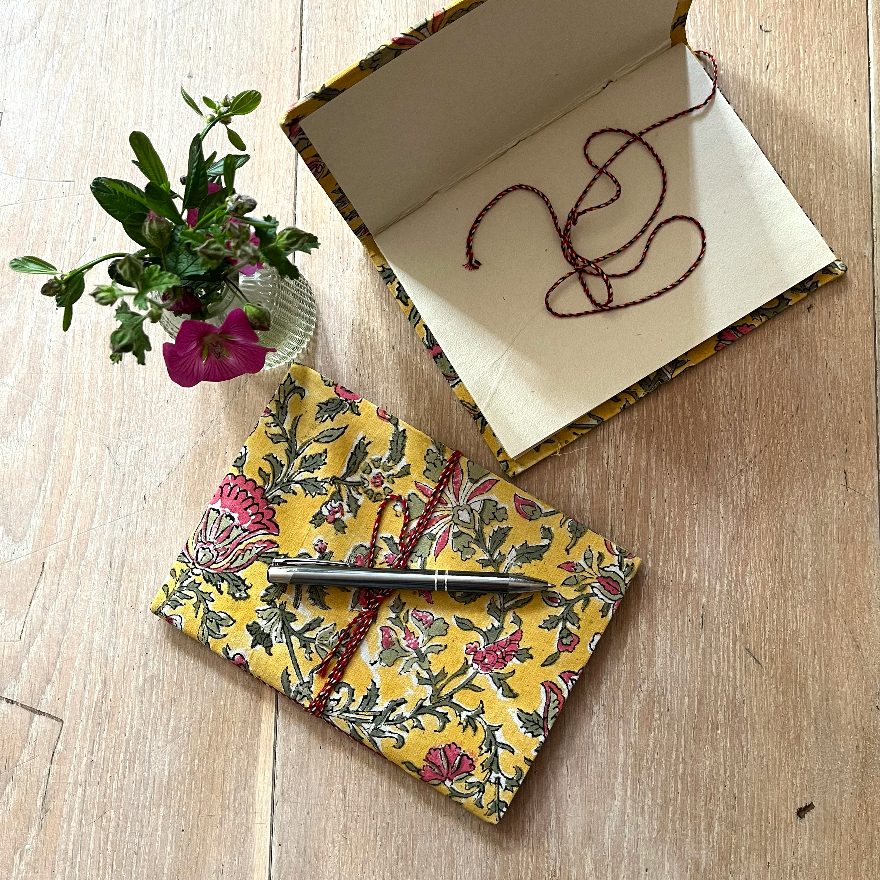 HAND MADE NOTEBOOK - YELLOW FLORAL