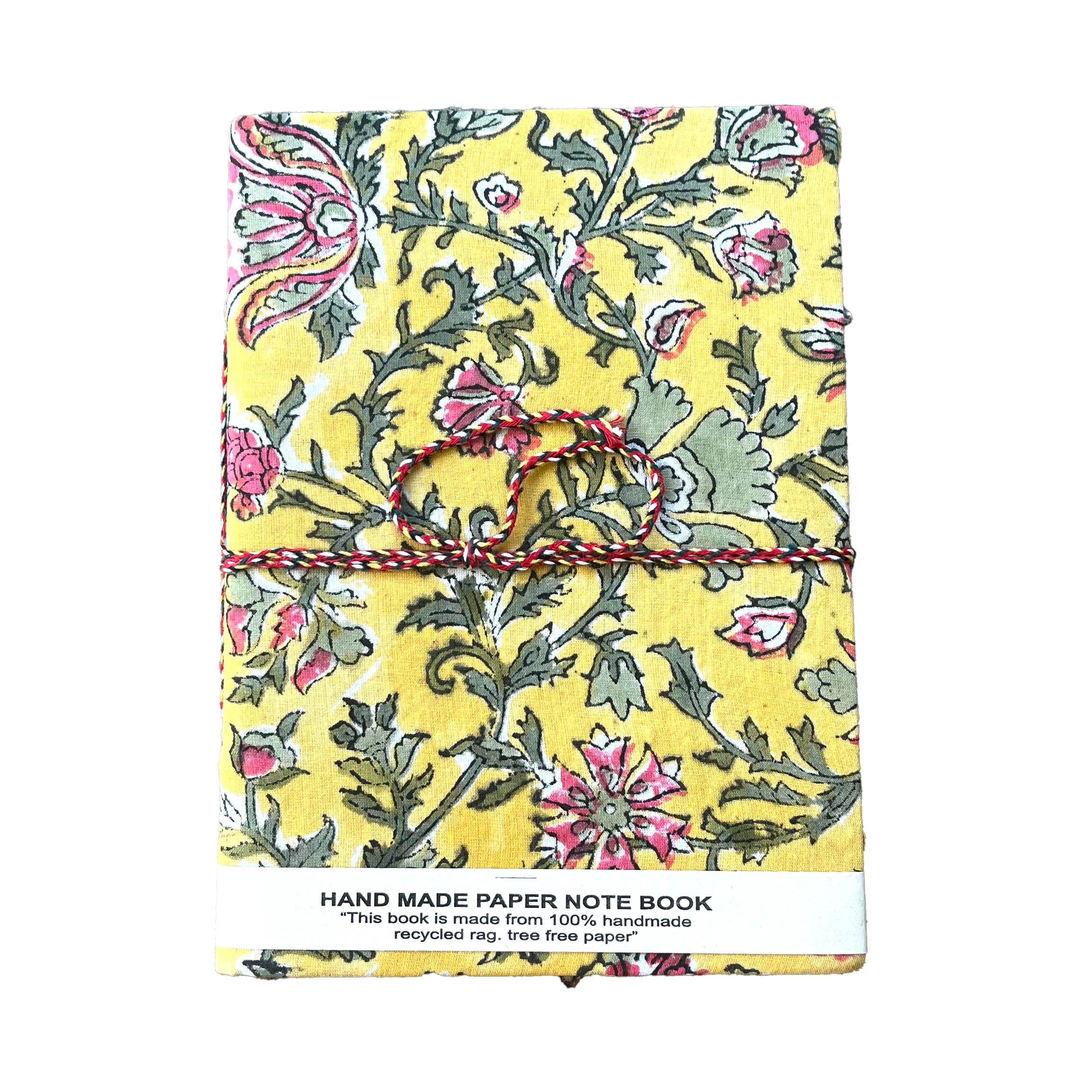 HAND MADE NOTEBOOK - YELLOW FLORAL