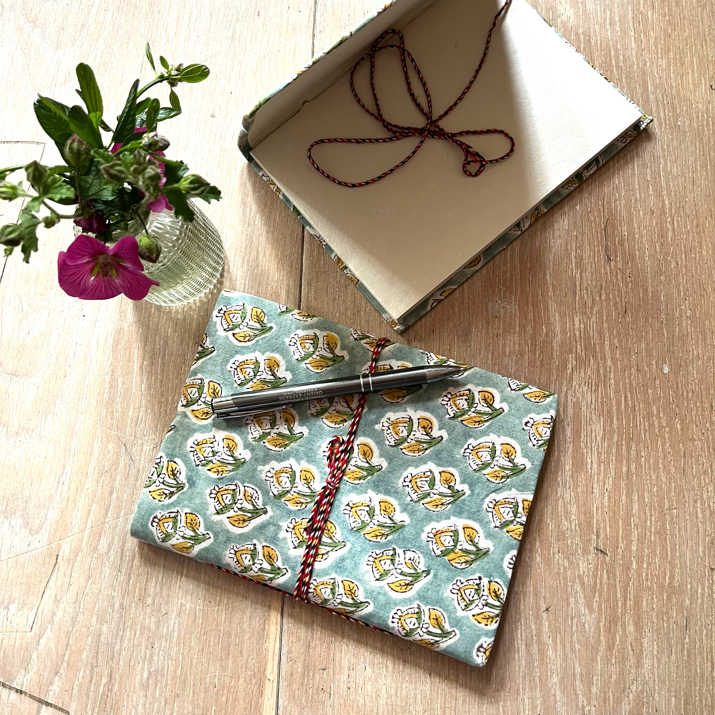 HAND MADE NOTEBOOK - YELLOW FLOWER