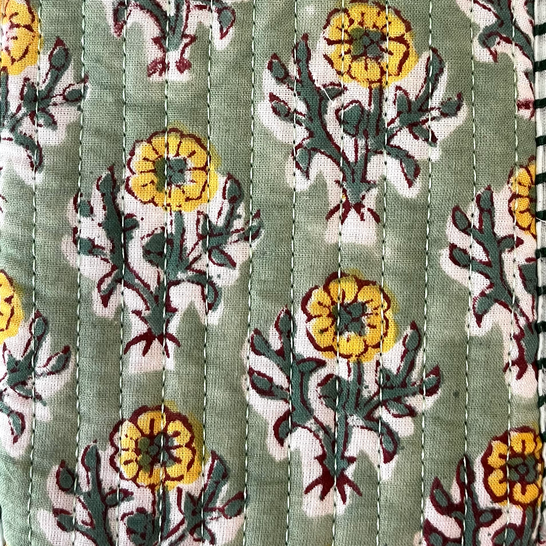 COTTON GLASSES CASE - YELLOW FLOWER