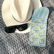 COTTON GLASSES CASE - YELLOW FLOWER