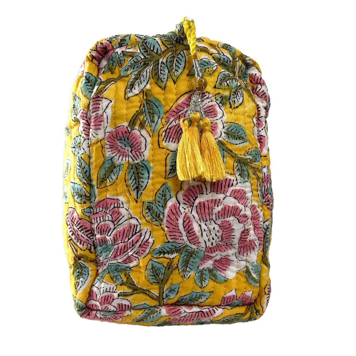 EXTRA LARGE BATH BAG - FLORAL YELLOW