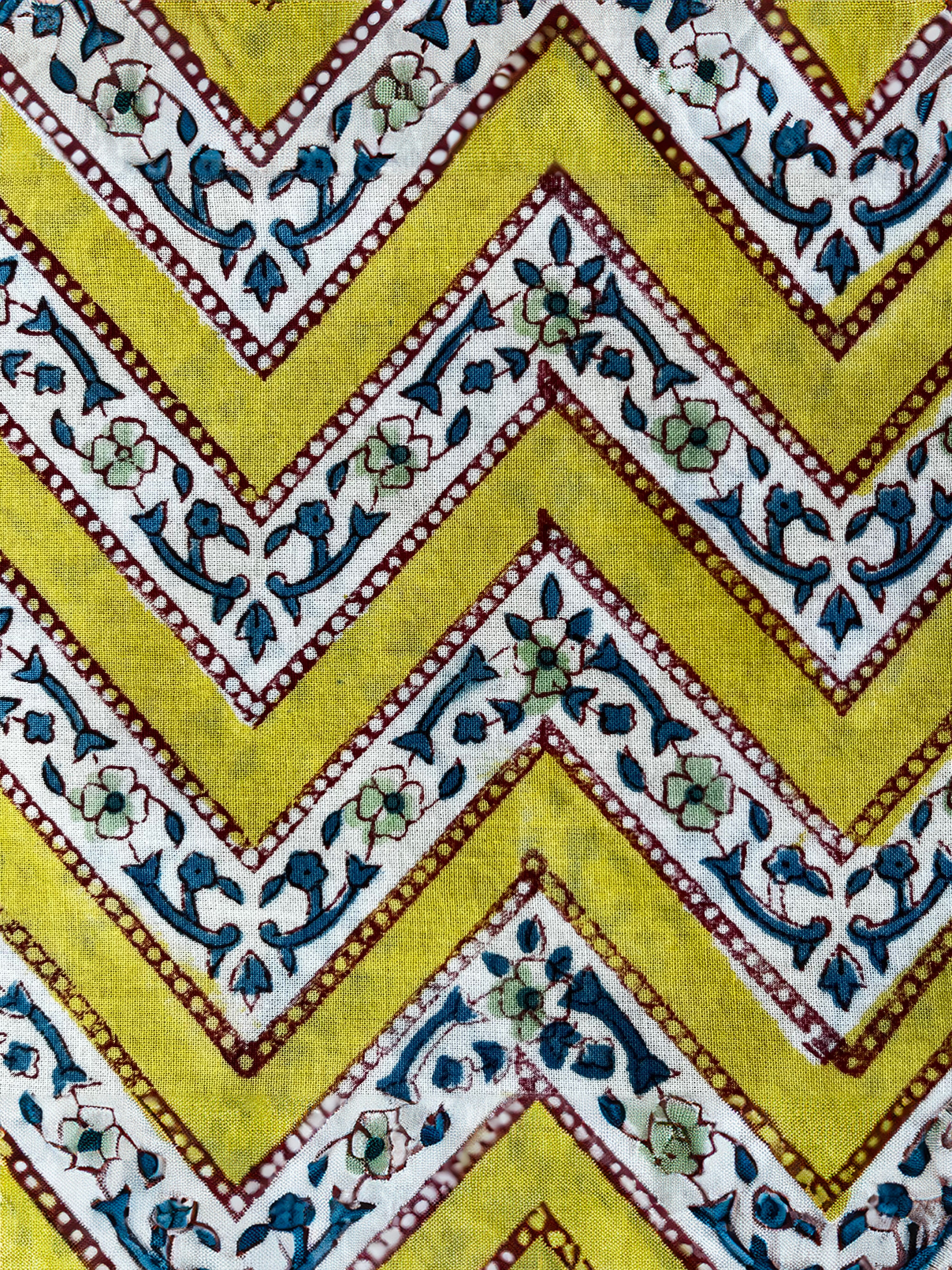 COTTON NAPKINS - YELLOW ZIGZAG